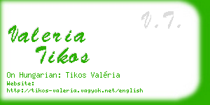 valeria tikos business card