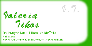valeria tikos business card